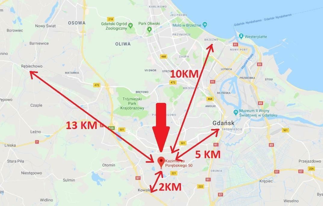 Apartament Familijny Gdansk 3 Rooms 64M2 Екстериор снимка
